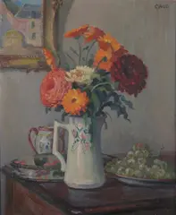 Les Soucis by Marcel Henry Caud, Oil on panel, sold Feb 2008