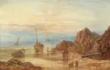 Charles L. Shaw, Fisherman on the Shore, Oil on canvas