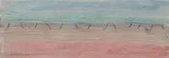 Milton Avery, Fence Rail, Pastel on paper