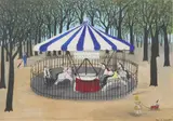 Mari B. Watts, Merry Go Round, Gouache on paper