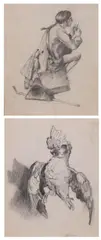 Early Drawings by Pierce Rice, Together with several small oil on board and oil on canvas paintings, sold Apr 2008