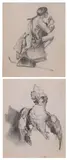 Pierce Rice, Early Drawings, Together with several small oil on board and oil on canvas paintings