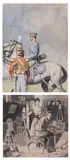 Pierce Rice, Military Themes, PORTRAITS, and ADVERTISEMENTS: SEVEN PORTFOLIOS, watercolors, pen, ink, pastel and charcoal on paper