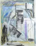 Alex de Boeck, Abstract # 56, Mixed media collage