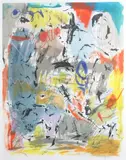 Alex de Boeck, Abstract # 53, Mixed media collage