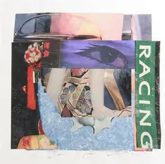 Racing 1993-54 by Alex de Boeck, Mixed media collage, sold Apr 2008