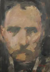 Robert D'Arista, Self-Portrait, Oil on canvas laid on board