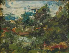 Robert D'Arista, Untitled, POTOMAC LANDSCAPE, oil on masonite