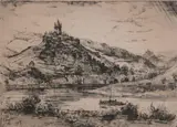 Josef Steib, Winnenburg Castle, Etching