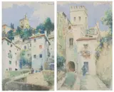F. Candelas, SEVILLA and GRANADA: TWO WORKS, each signed and located upper right, Watercolor on paper