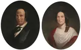 Untitled by American School, SARAH TITTLE BOLTON and NATHANIEL BOLTON: A PAIR OF PORTRAITS, oil on canvas - Oval: 27 in. x 22 in. each Sarah Tittle B, sold Apr 2008