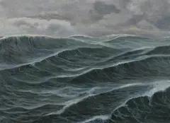 Herbert Wohlke, Seascape, Oil on canvas