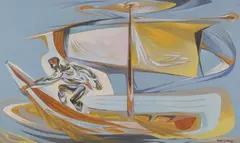 William Enrow Mackey, Bombay Fisherman, Oil on board