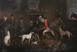 John F. Harrison, Untitled, SQUIRE JENKINS AT THE HUNT SUPPER, oil on canvas