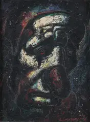 Umberto Romano, Clowns Make People Laugh, Oil on board