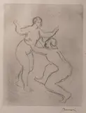 Untitled by Pierre-Auguste Renoir, LE FLEUVE SCAMANDRE, etching and soft-ground etching, with stamped signature lower right. - Plate: 9 in. x 7 1/8 in, sold Apr 2008