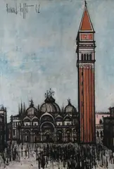 Bernard Buffet, Venise, Oil on canvas