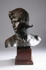 Emmanuel Hannaux, Roman Warrior, Bronze - Height: 15 in