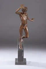 Wim van der Kant, Suspensus, Bronze with a golden-brown patina - Height: 25 1/2 in