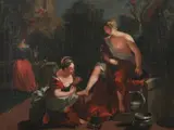 Flemish School, Bathsheba at Her Toilette, Oil on canvas