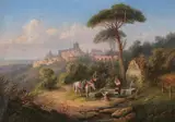 Ariccia by Italian School, Oil on canvas, sold Apr 2008