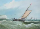 Edwin Hayes, Off Dover, Oil on panel