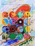 Motoi Oi, Dots, Five abstract dot compositions; four are mixed media on paper, signed and dated 1994 LR; one is mixed media, signed and dated 1989 UL