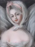 Jean-Baptiste Greuze, Young Woman En Deshabilleé, YOUNG WOMAN EN DESHABILLEÉ, pastel on paper.