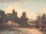 Continental School, Ruins, RUINS, oil on canvas
