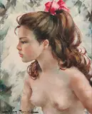 Igor Talwiński, Young Woman with Red Ribbon