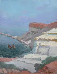View of Cote Oranaise by Raymond Martinez, Oil on board, sold Jun 2008