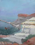 Raymond Martinez, View of Cote Oranaise, Oil on board