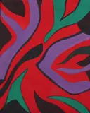 Willem de Looper, Abstract in Purple, Acrylic on canvas