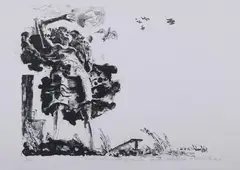 Milton Hebald, WOMAN ASTRIDE, numbered 9/30 lower left, Lithograph