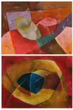 John Robert Dunkle, ABSTRACT SHAPES: TWO WORKS, one initialed and dated 80 lower right, Oil on canvas board