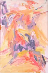 Dina Werfel, Abstract in Pink, Oil on canvas