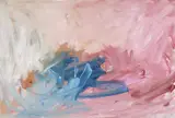 Dina Werfel, Abstract in Blue, Oil on canvas