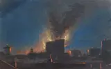 Alfred Jacob Miller, Burning of Stieffs Factory
