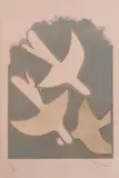 Georges Braque, Oiseaux En Vol, Color lithograph.