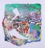 Sam Gilliam, G.D.S. 50Th, Mixed media collage