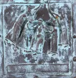 American School, Jewish Ritual: a Relief Plaque, Bronze, greenish-brown patina