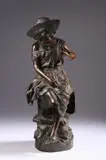 Continental School, Young Girl with Fish, Bronze