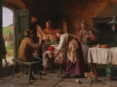 Giovanni Sandrucci, The Linen Cabinet, Oil on canvas