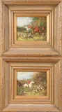 A. Ackermann, Out Hunting: Two Works, OUT HUNTING: TWO WORKS, oil on panel