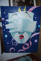 Oscar Thomas, See No Evil, Oil on canvas