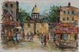 Gantt, Montmartre Street, Oil on canvas