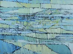Viner, Blue Landscape, Oil on canvas
