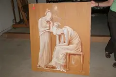 Mario Sesenna, Two Women, Oil on canvas