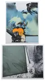 Azumaya, Children and Birds, Original print, signed