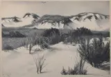 Stow Wengenroth, Sand Dunes and Grass with Seagulls Overhead, Lithograph